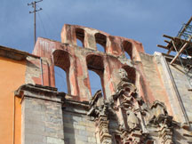 Restoration on one of the churches in Guanajuato, MX